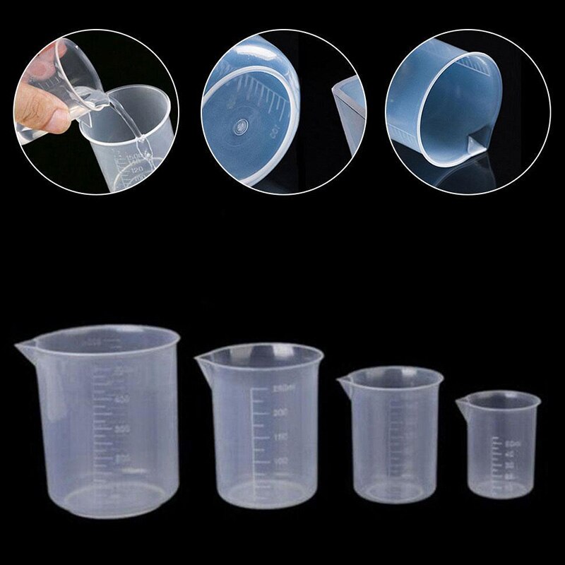 20ml/30ml/50ml/300ml/500ml/1000ml Clear Plastic Graduated Measuring Cup for Baking Beaker Liquid Measure Jug Cup Container