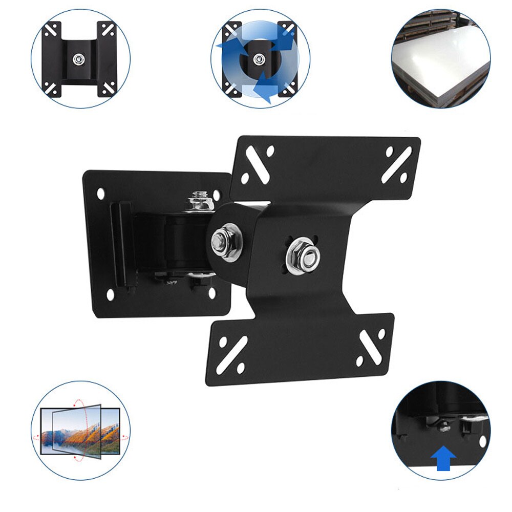 TV Wall Mounting Set Plane 360 Degree Rotation Wall Stand Pedestal Bracket for 14-27in LCD LED TV Load Bearing 10KG
