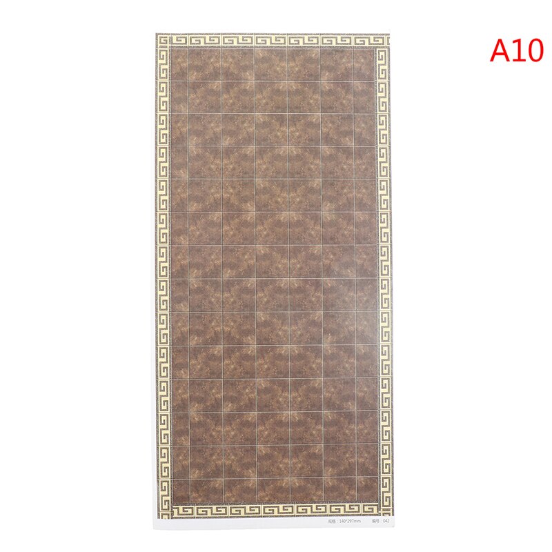 1 Pc 14*29cm Architectual DIY Dollhous floor sticker kitchen bathroom wall paste wood floor wall paper: 10