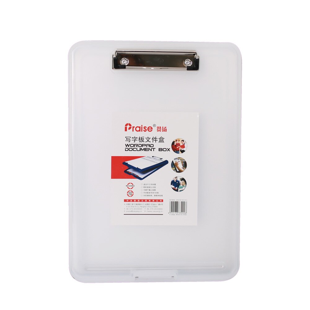 Candy Color Multifunctional File Case Plastic Clipboard File Folder with Pen Hold and Hanging Holdes Office Supplies: 3