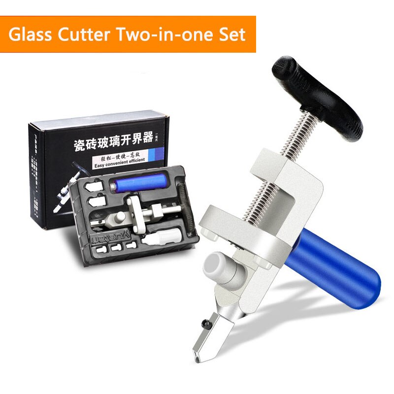 AIRAJ Glass Cutter Tile Handheld Multi-function Portable Opener Home Glass Cutter Diamond Cutting Hand Tools: Cutter Two in One