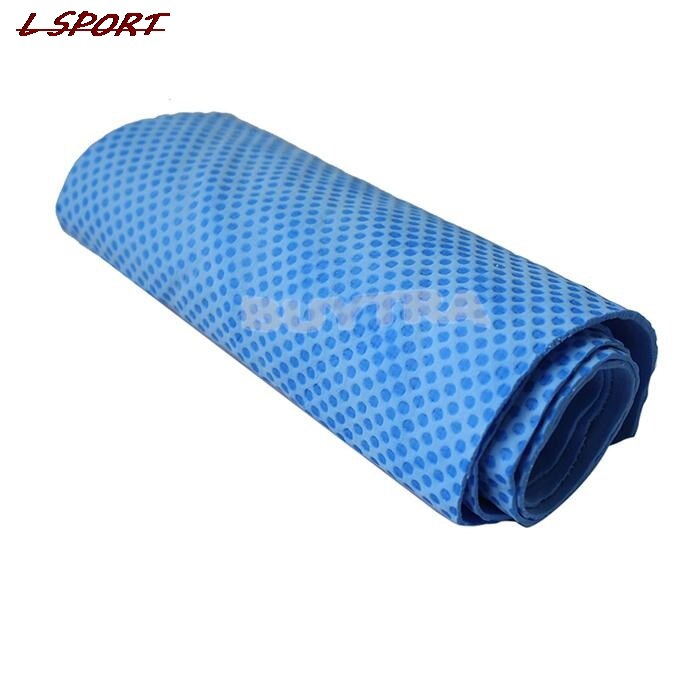 Popoular motion sweatice koldt håndklæde pva 80 x 17cm kølig pude køling blå håndklæde til alle sportsgrene