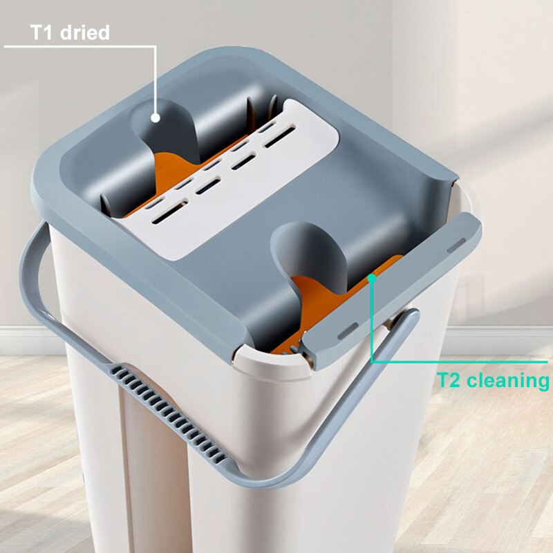 Magie Automatische Spin Mopp Vermijden Hand Wassen Ultrafijne Vezels Schoonmaakdoekje Huis Keuken Houten VA