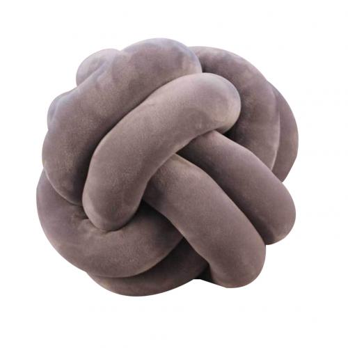 18/25/30cm plysch pp bomullskuddar mjuk knuten boll fylld kudde kudde kudde handgjorda kuddar kudde kropp kudde heminredning: 18cm grå