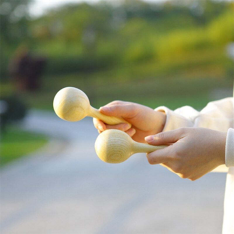 Juego de percusión para niños, instrumentos musicales educativos de madera, 4 piezas