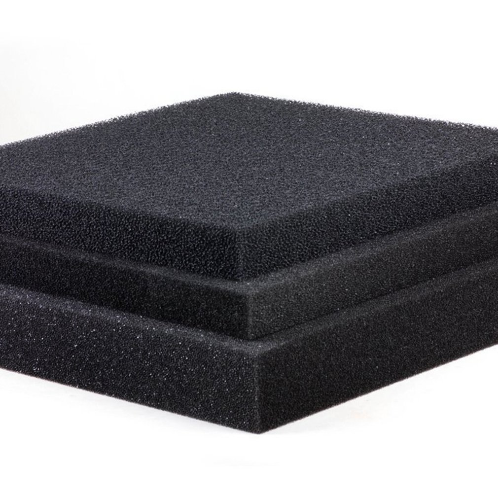 Utendørs verktøy universal svart filtreringsskum akvariefisk tank biokjemisk filter svamp pad lett og mykhet: 50 x 50 x 2cm