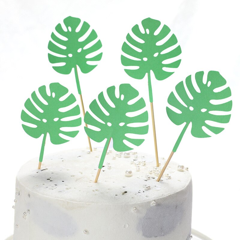 Forêt verte Cactus thème joyeux anniversaire gâteau Topper Kawaii Lion gâteau décoration enfants faveurs Safari fête d'anniversaire fournitures: 5pcs MD1