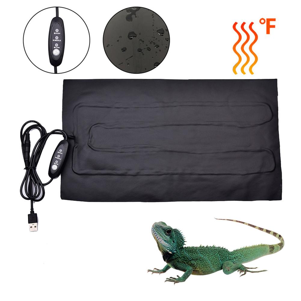 Reptile Heating Mat Adjustable Temperature Controller Terrarium Heating Mat Warmer Heating Pad for Pet Turtles Snake Lizard: Default Title