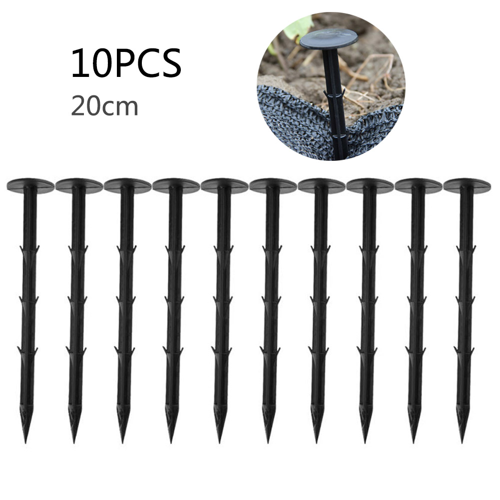 10 stk hage staker ankre landskap forankring pigger hage staker ankere 11cm plast hage netting anti-gress spiker: 20cm
