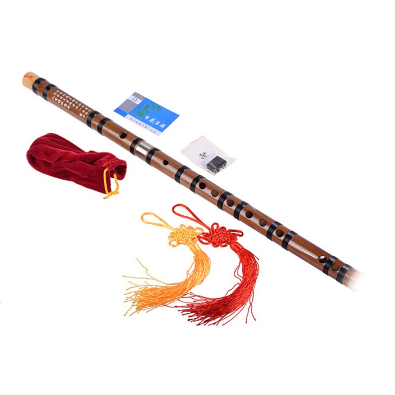 Traditionele Chinese Muziekinstrument Handgemaakte Bamboe Fluit G/F/E/D/C Sleutel Dizi + Fluit tas + Fluit Lijm + Fluit Membraan