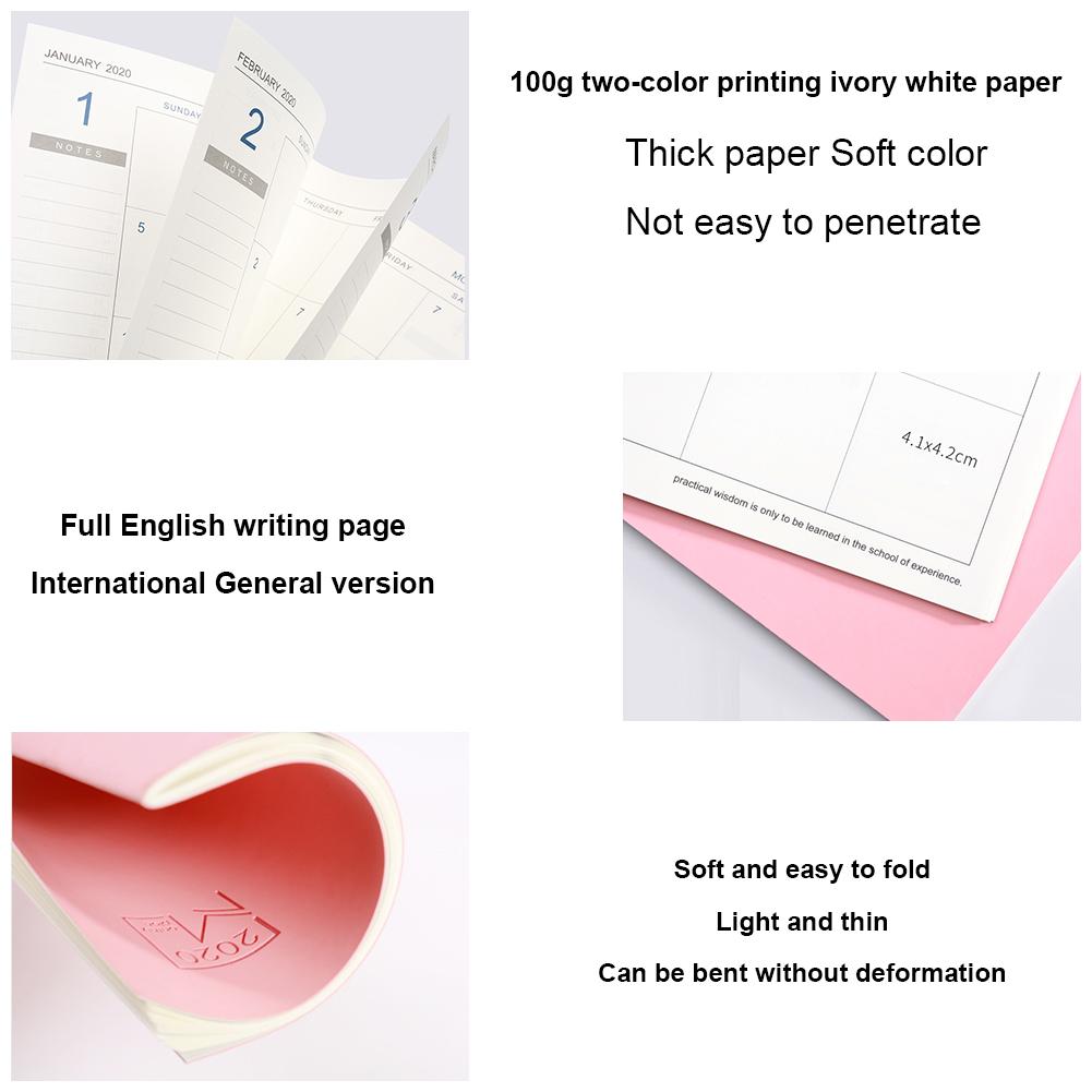 Daily Planner 24 Sheets Time Memo Notebook Organizer Agenda Planning Diary Leather Notebook School Office Stationary