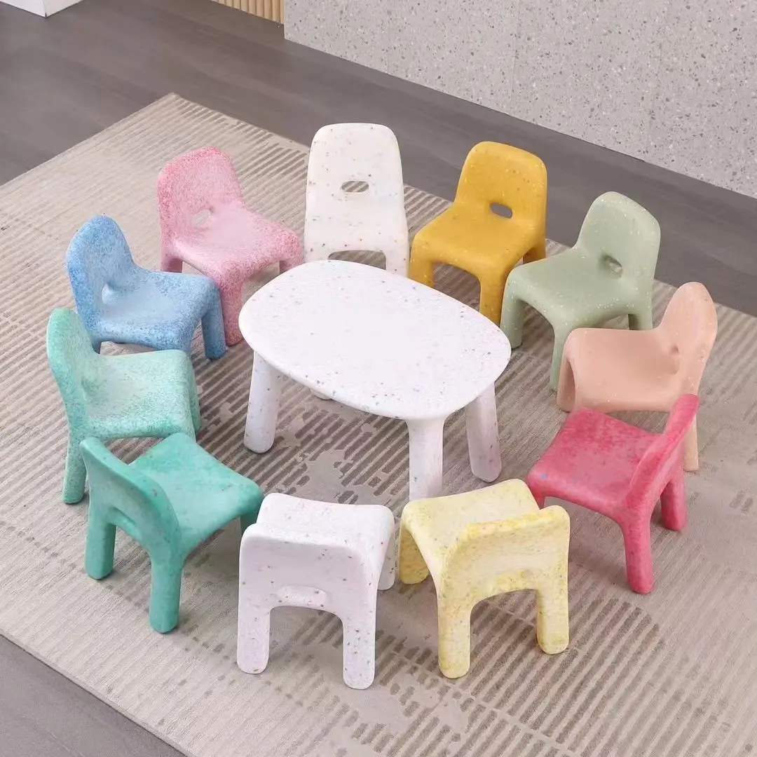 Kunststoff Stuhl Tisch Nordic Wind Umweltschutz Schuh wechsel Hocker Outdoor kleine Bank Ottomanen Wohnzimmer Möbel