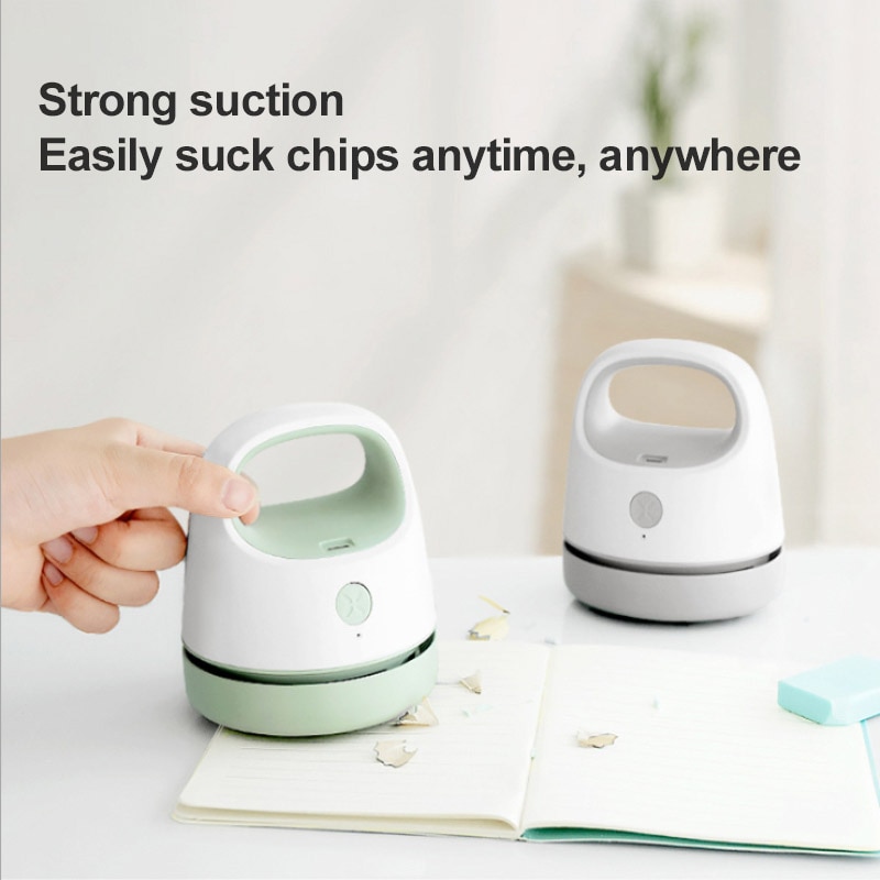 Desktop Vacuum Cleaner Handheld Rechargeable Small Dust Crumbs Suction Cleaning Mini Vacuum Cleaner Household Cleaning Tools