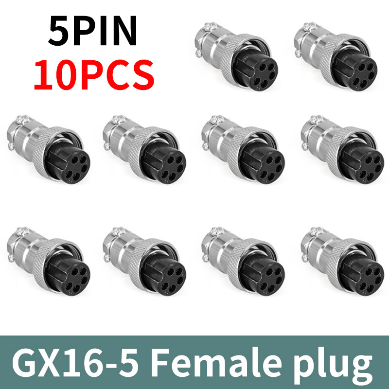 GX16*10PCS Cable Connector 5/8" 2Pin3pin4pin 5pin6pin7pin8pin9pin10pin Male Plug Female Socket Connectors: green