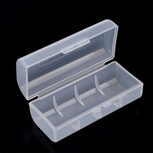 Portable Transparent Clear 26650 Battery Storage Box Lithium Rechargeable Battery Case Organizer Container