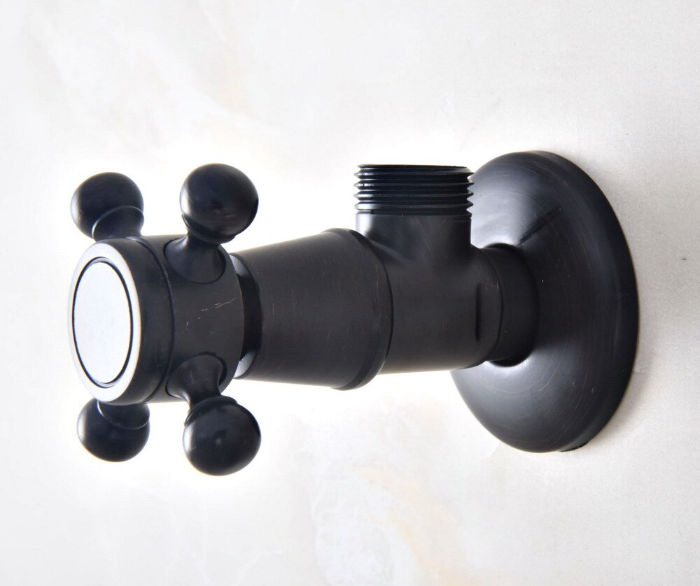 Zwarte Olie Gewreven Brons 1/2 "Male X 1/2" Mannelijk Messing Badkamer Hoekstopkraan Gold Afwerking Vulventielen badkamer Tav349