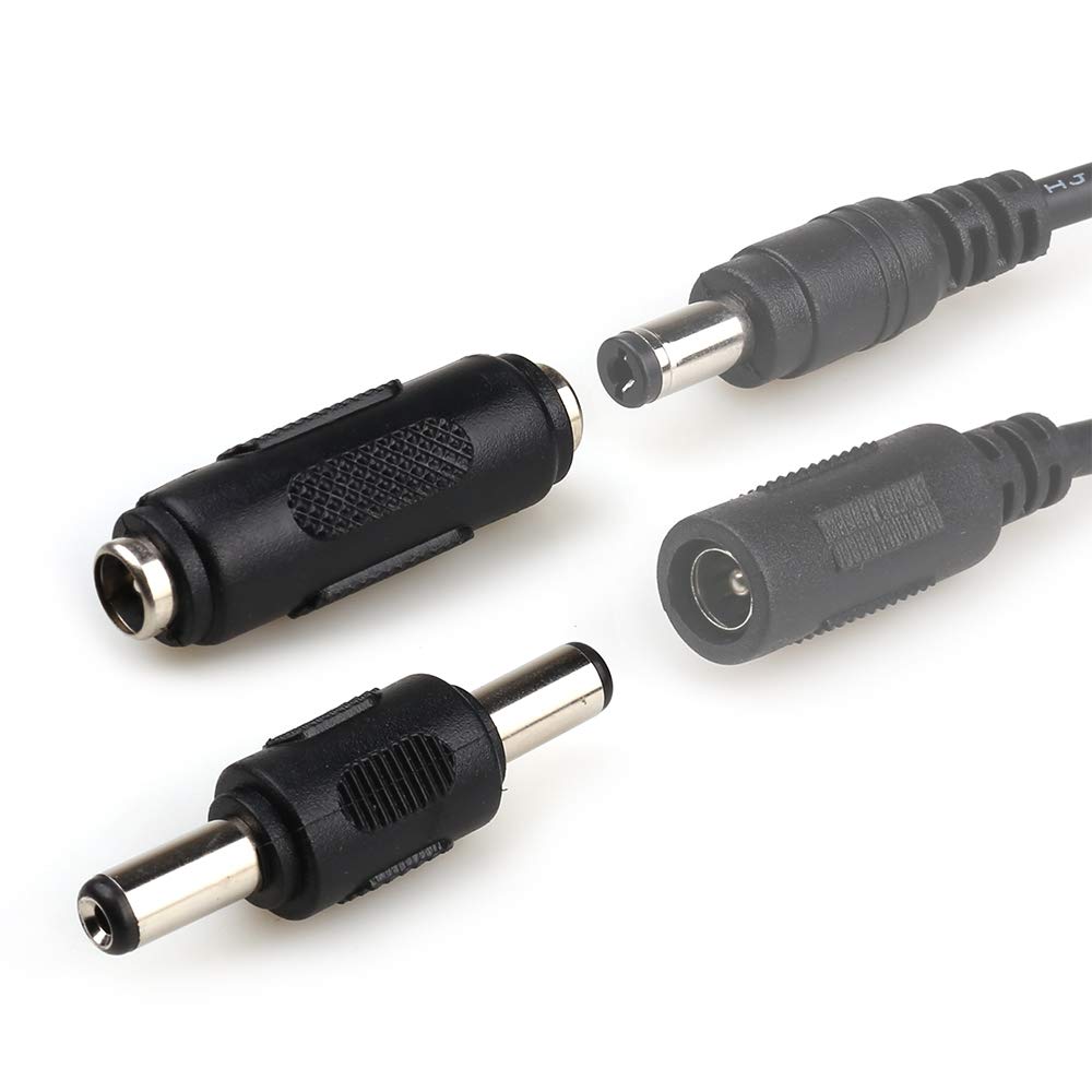 Dc 5.5Mm X 2.1Mm 12V Power Connector Adapter, 1Pcs Man Op Man Plug Connector &amp; 1Pcs Vrouwelijke Aan Vrouwelijke Jack Connector Adapters