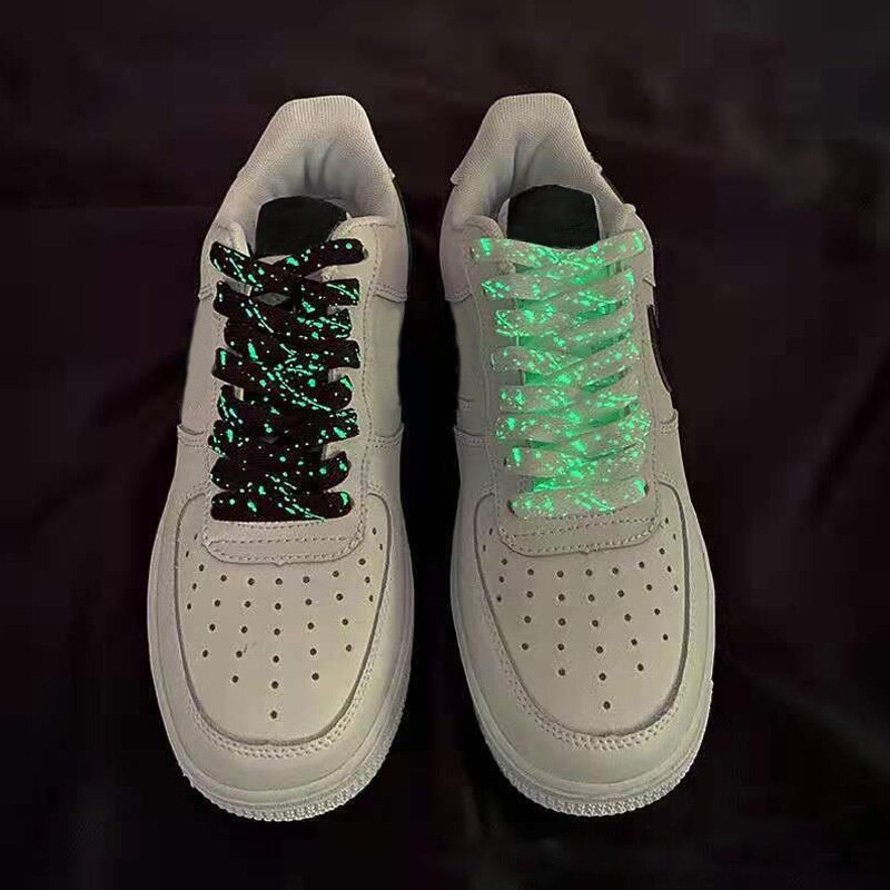 Cordones luminosos para zapatillas planas, cordones fluorescentes de lona que brillan en la oscuridad, 5 colores, 120/140CM