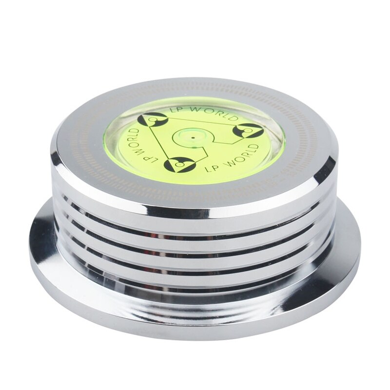 Universal 50hz lp vinyl pladespiller disc pladespiller stabilisator med niveau aluminiumslegering vægtklemme