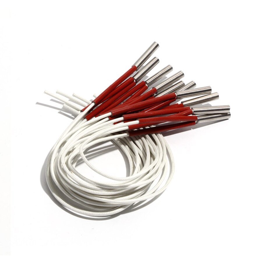 5PCS 6mm Diameter 25~35mm Length 304SUS High Density Single Head Dual Cartridge Heater 110V/220V/380V 45W/50W/60W/65W/70W