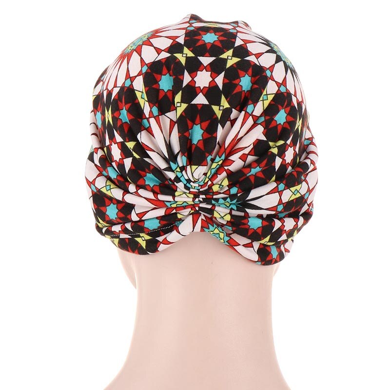 Floral Boho envuelto cabeza turbante señoras pelo accesorios Multi-uso muestras de lazo impreso gorros hindúes gorros de quimio para las mujeres