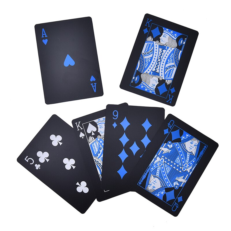 Vandtætte sorte spillekort holdbar poker plast pvc poker