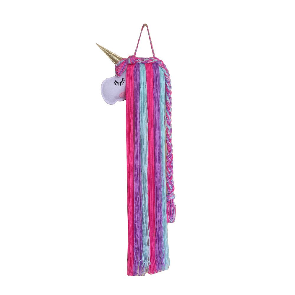 Einhorn Haar BöGen Lagerung Gürtel Ornamente 100% Handgemachte Mädchen Haar Clips Haarspange Haarband Hängen Dekor Organizer: C