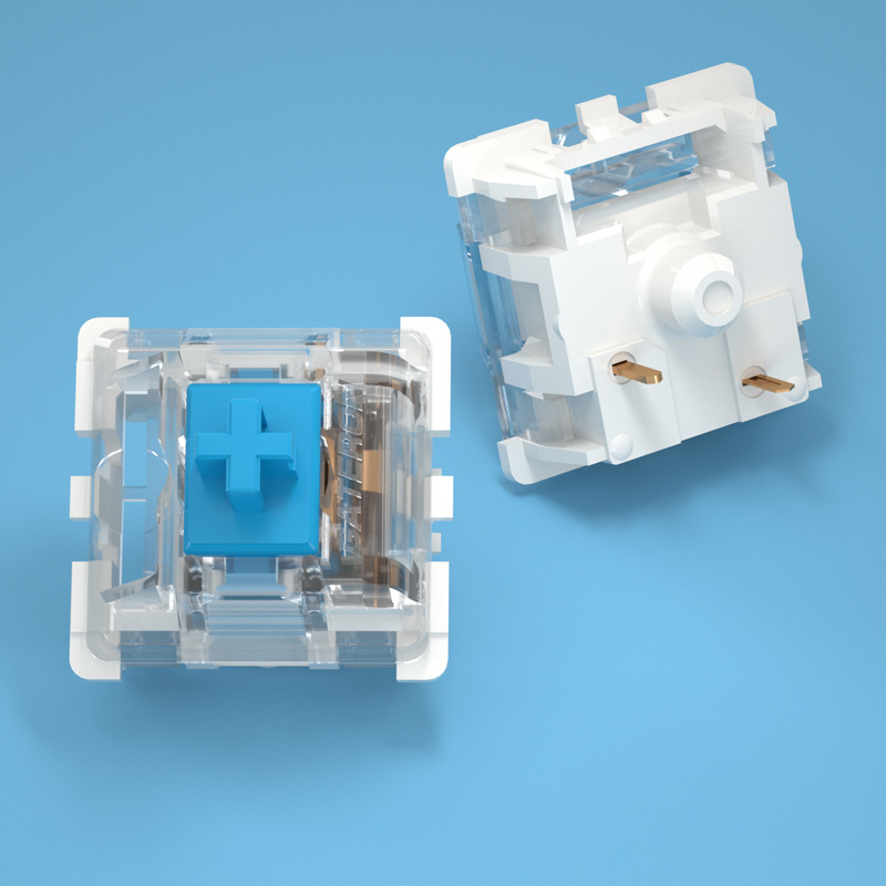 Gateron Switches Mechanical Keyboard KS-9 3 Pin Red Brown Blue Green White RGB Silent Clicky Linear Tactile Compatible Cherry MX: 4XL / Blue