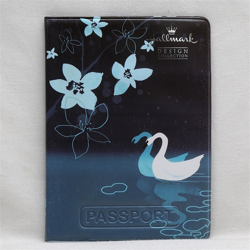 Vrouwen Hond Patroon Paspoort Cover Voor Travel Accessoires Pvc Id Bank Kaarthouder Georganiseerd Bag: goose