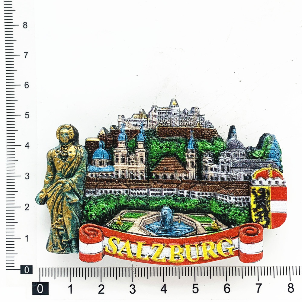 Europa österrike wien kylskåpsmagneter turist souvenirer hantverk kylskåpsklistermärken heminredning handgjorda: Orange