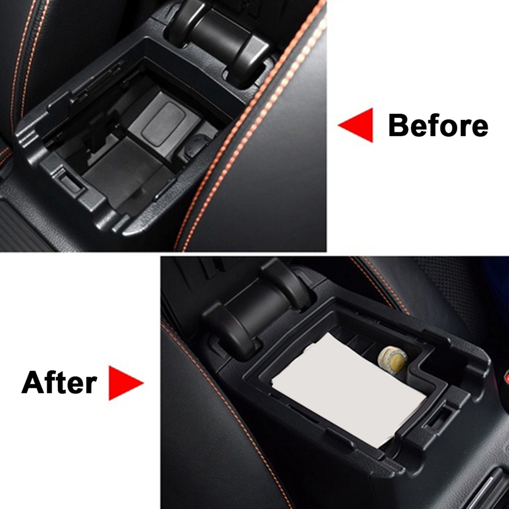 Center Console for Subaru XV Crosstrek Armrest Storage Box Container Glove Organizer Coin Tray Pallet