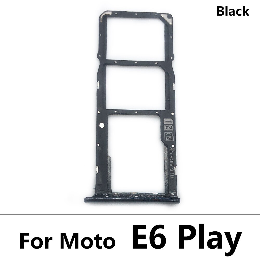 5 Stks/partij Sim Kaart Lade Voor Moto E6 Spelen E6S Een Actie Een Fusion Sim Card Slot Sd-kaart Lade houder Adapter Vervangende Onderdelen