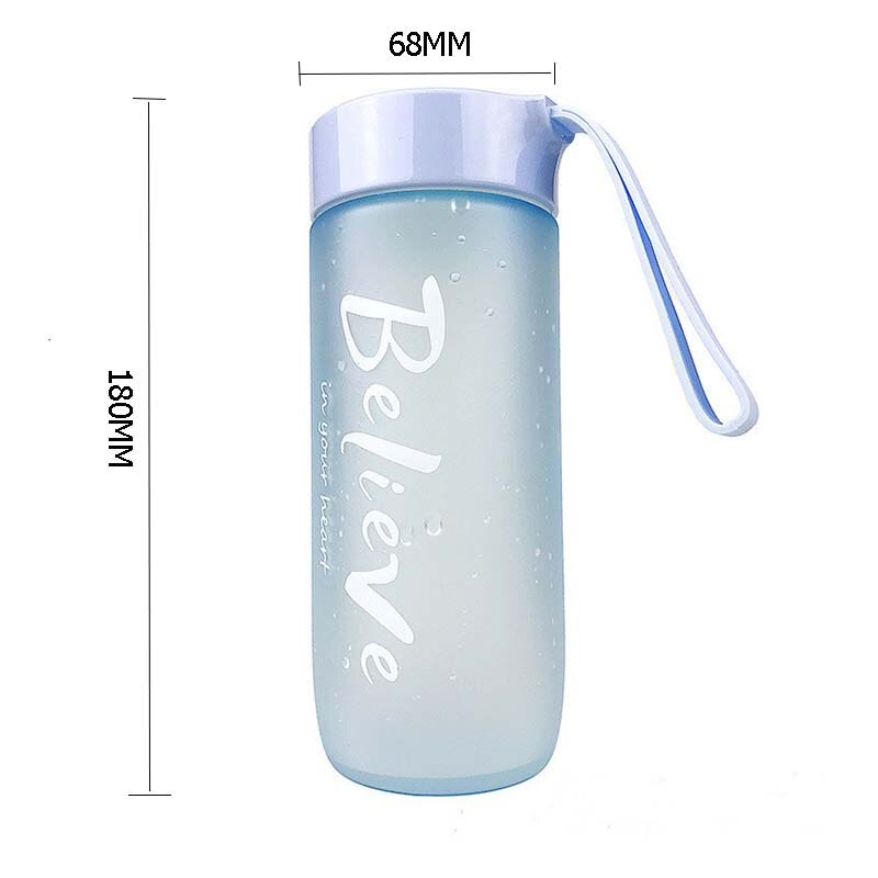 Plast vannflaske treningsstudio sport flaske shaker flaske miljøvennlig bærbar Fitness flaske med tau lekkasjesikker min flaske
