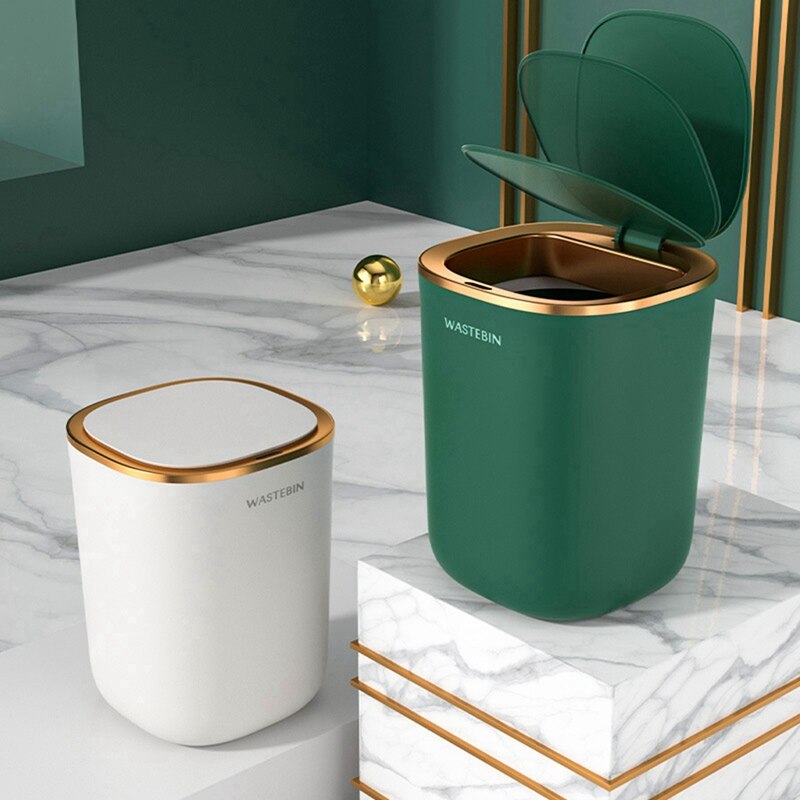 12L Smart Sensor Garbage Bin Kitchen Bathroom Toilet Trash Can Automatic Induction Waterproof Rubbish Bin with Lid