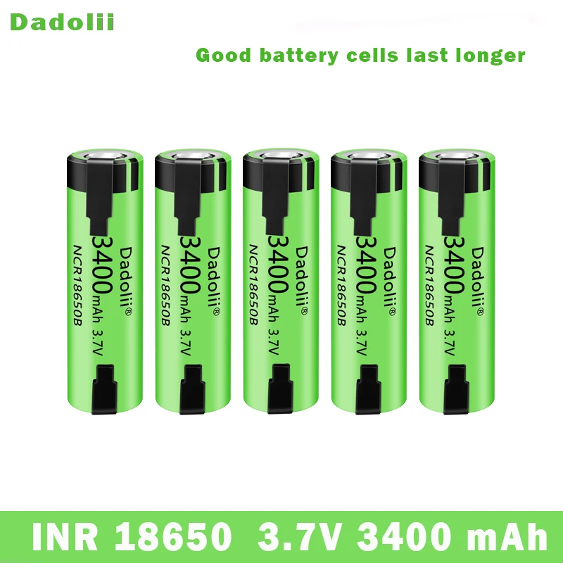 18650 lithium-ion rechargeable battery 3.7 V 3400 mAh DIY nickel battery