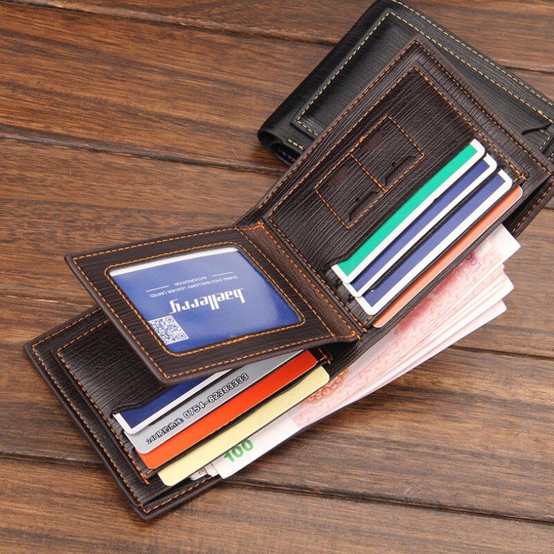 Mens Luxury Soft Leather Wallet Credit Card Coin Holder Purse UK