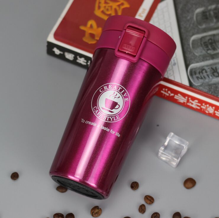 Premium Reizen Koffie Mok Rvs Thermos Tumbler Kopjes Thermoskan Thermo Water Fles Thee Mok Thermocup: Red