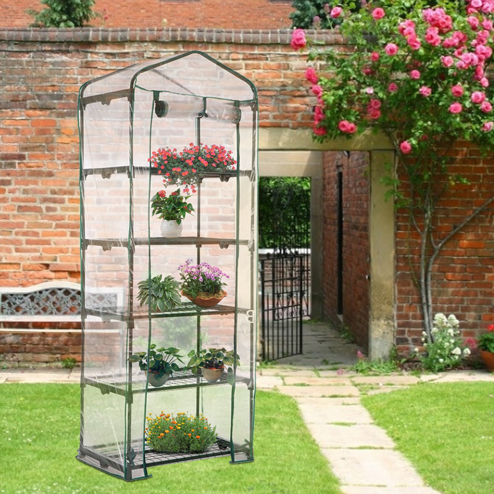 1PC Corrosion-resistant Plant Flowers Cover PVC Greenhouse Cover Waterproof Anti-UV Gardening Protect Plants Without Iron Frame