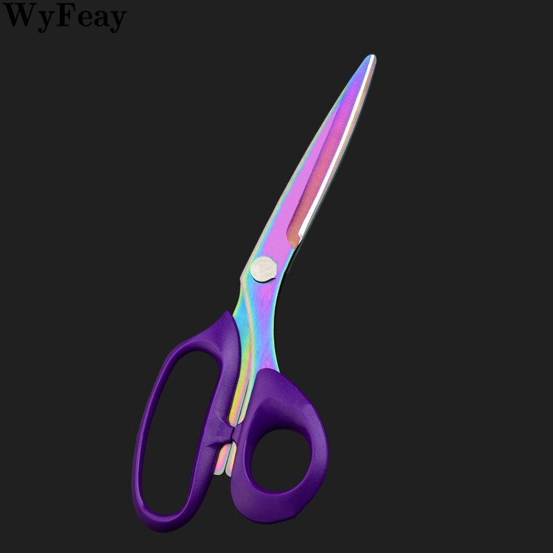 Purple Tailor Scissors for Fabric Cutter Thread Needlework Embroidery Stainless Steel Crafts Sewing Tools Handicraft Dressmaking