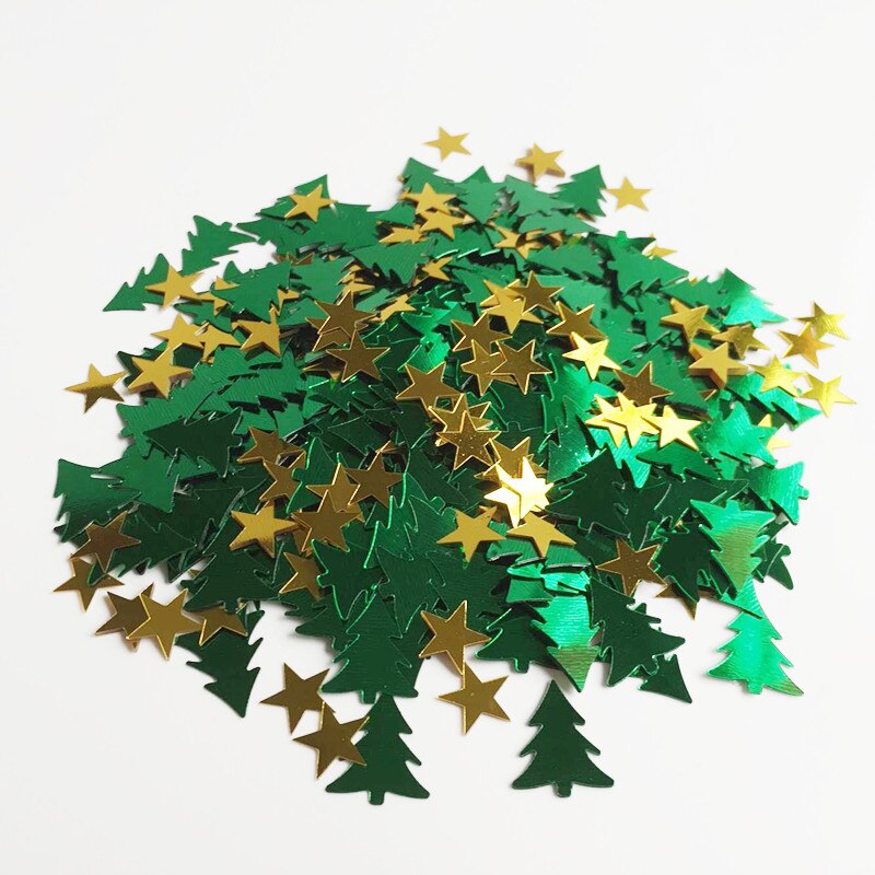 450 stuks pailletten herten ster sneeuw kerstboom confetti tafeldecoratie glitter decoratie feestartikelen decoratieve kerstdecoratie: Goldstar x kerstboom