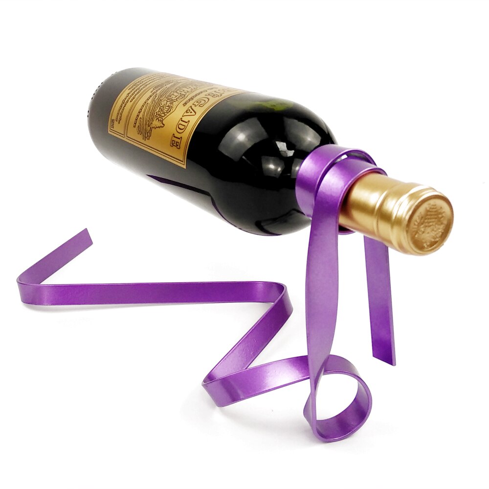 Magiczne zawieszenie żelazny łańcuch stojaki na wino jedna butelka stojaki na wino stojak uchwyt kuchnia jadalnia piwnica dekoracje barowe