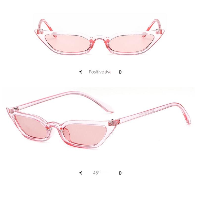 Cat 'S Eye Zonnebril Mode Uv 400 Zonnebril Kleine Frame Persoonlijkheid Sharp Hoek Zonnebril