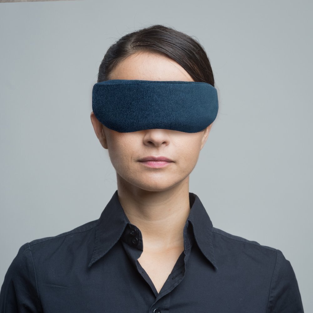 Máscara de gusano de seda Natural, sombra de ojos con memoria Natural para dormir, parche de ojos para mujeres y hombres, suave, portátil, antifaz, Parche de viaje