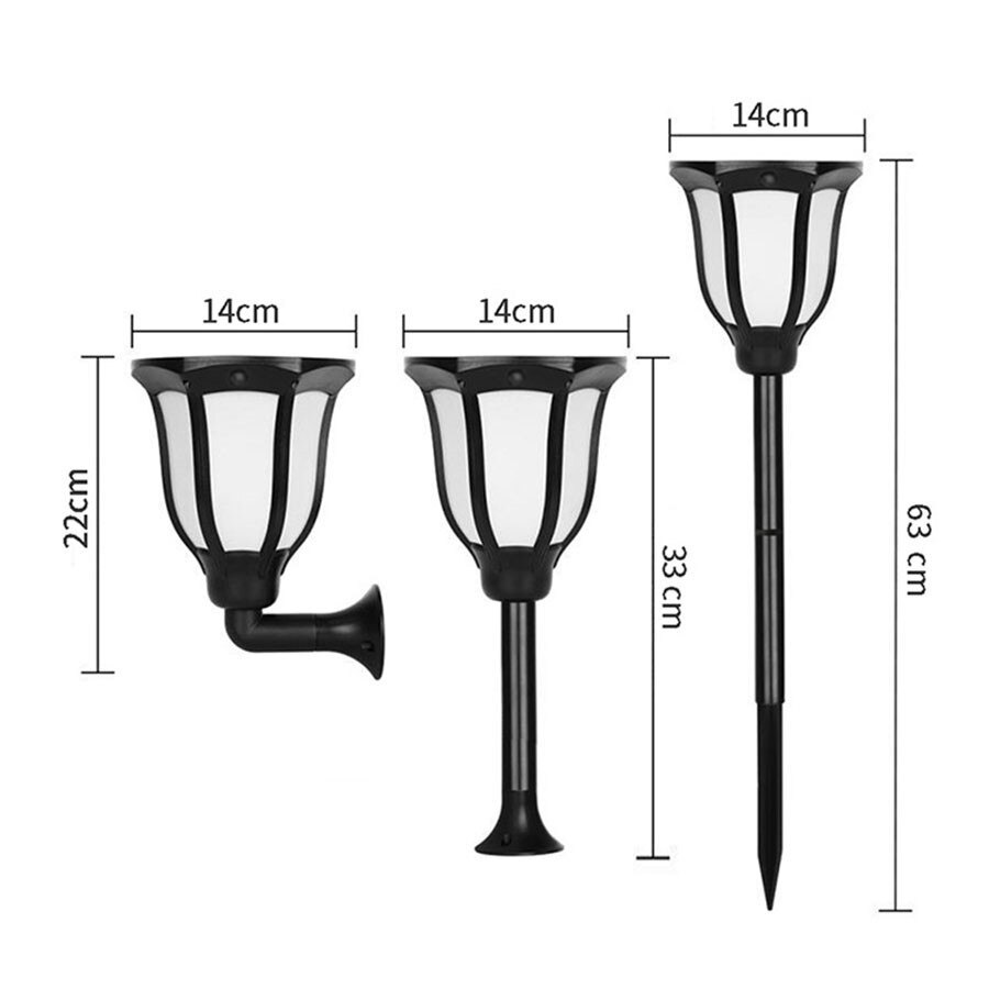 Solar Flame Flickering Torch Light Outdoor Waterproof Dancing Flame Lights Garden Patio Lawn Pathway Solar Tiki Torche Lamp