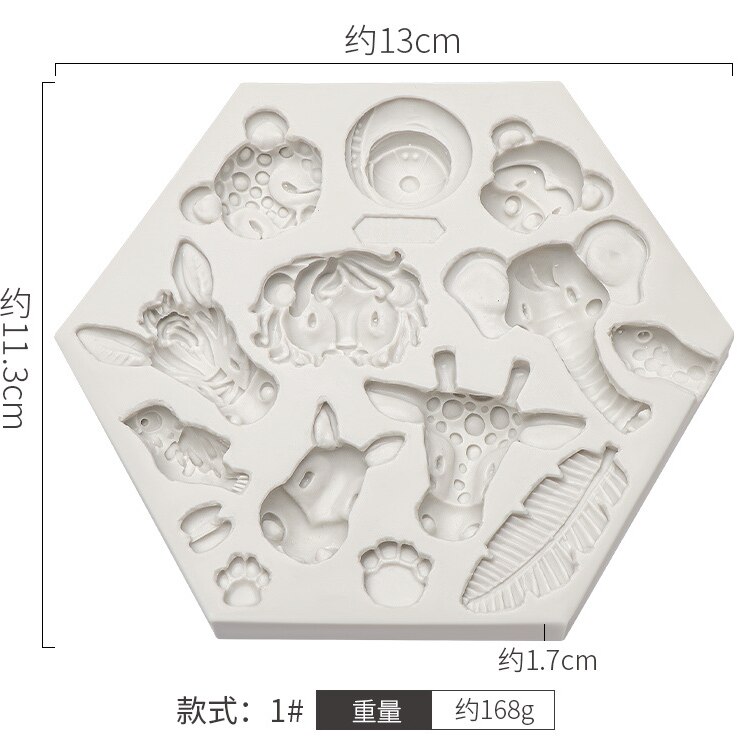 Fondant Animal Silicone Mold 3D Safari Cookie Baking Mold Silicone Baking Pan for Pastry Cake Decoration Kitchen Accessories