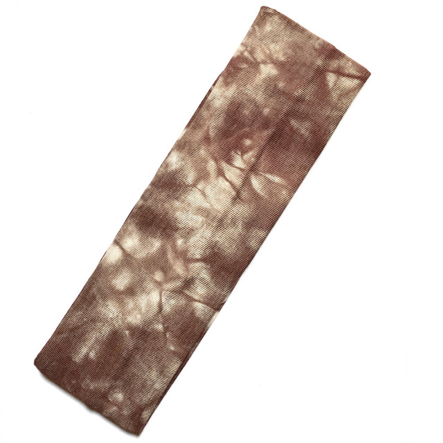 2 Inch Tie Dye Cheetah Forest Tree Elastic Yoga Cotton Stretch Headbands Sports Girl Hair Bands Bandage Gum Turban Bandana: Chocolate