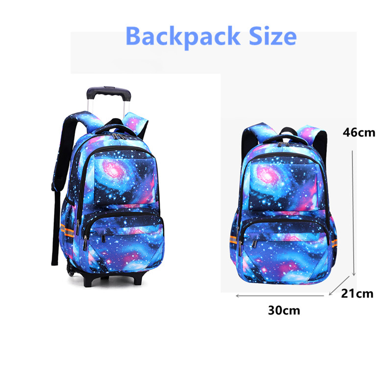 Rolling Backpack Trolley School Bags for Boys Carry-on Kids Luggage &amp; Travel Bag Large Kids School Bags with 2 Wheels Mochilas