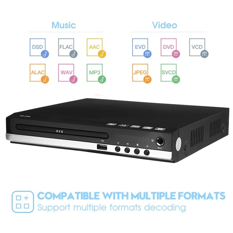 Hem hdmi-kompatibel dvd-spelare full  hd 1080p usb multimedia digital tv disc player support dvd cd  mp3 mp4 rw vcd