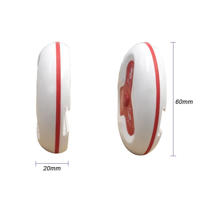 Long Distance Transmitter Wireless System 1 PCS Waterproof Button Pagers With 6 Colors Waiter Call For Restaurant Hotel