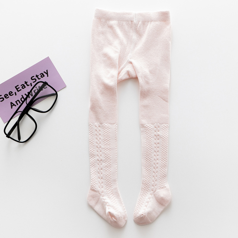 Lente Zomer Baby Meisje Leggings Effen Kleur Panty Meisjes Gekamd Katoen Panty Kids Peuters Panty Kindje Panty 0-24 maanden: pink / S(6-12M)